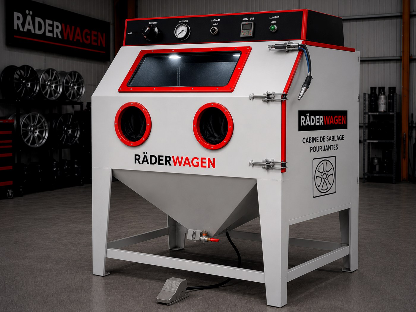 Cabine de sablage industrielle RÄDERWAGEN